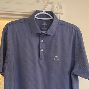 Rhoback Navy Checkered Polo Shirt